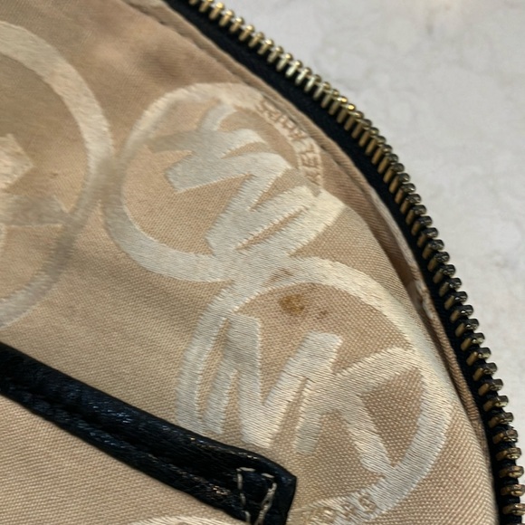 Beautiful Michael Kors Black Leather & Gold Studded Satchel Bag w/ Dustbag- EUC - Picture 9 of 12